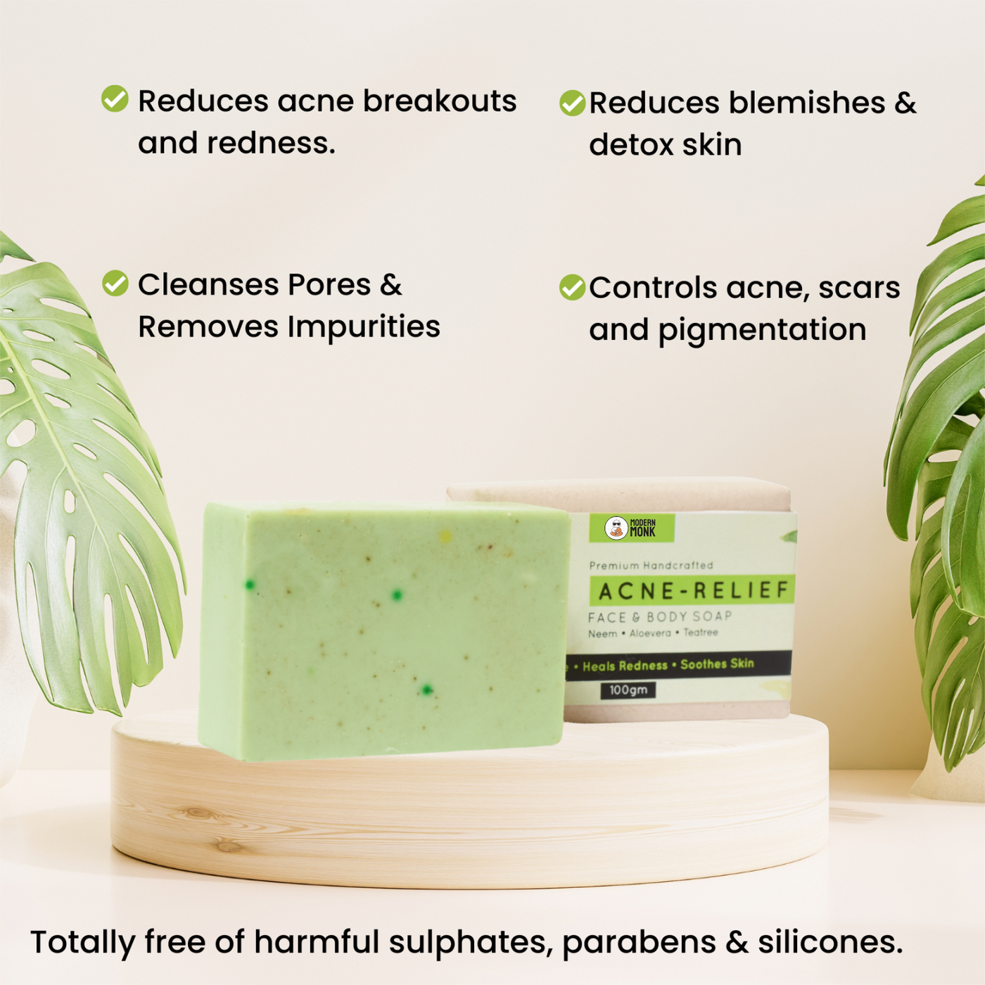 Acne Relief Neem Face and Body Soap