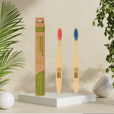Bamboo Toothbrush for Kids Colourful Bristles