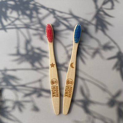 Bamboo Toothbrush for Kids Colourful Bristles